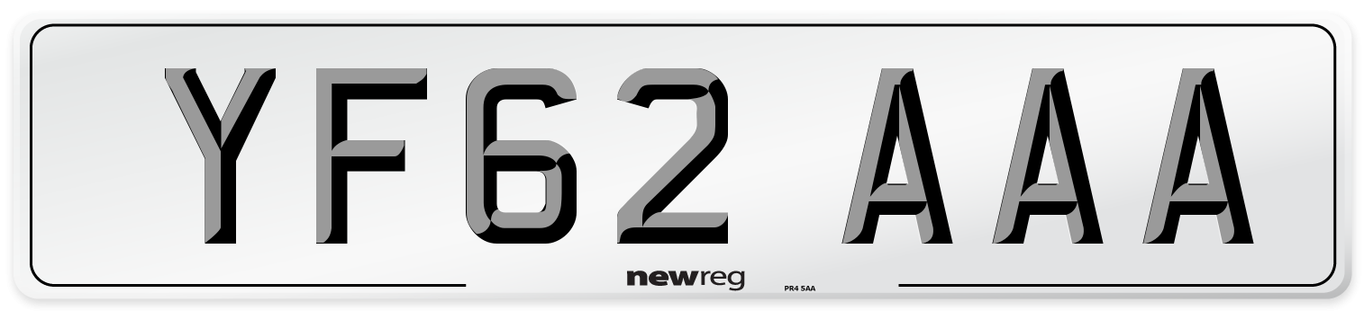 YF62 AAA Number Plate from New Reg